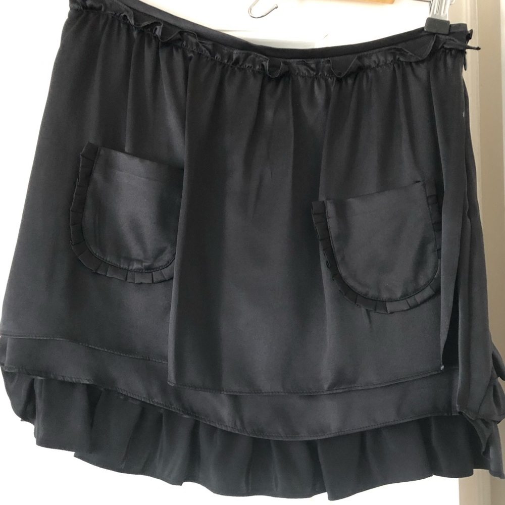 Cynthia Rowley, black, silk mini skirt. Sz 2